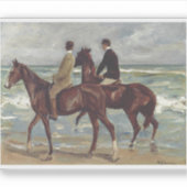 Max Liebermann: Twee ruiters op het strand Kunst Sticker (Voorkant)