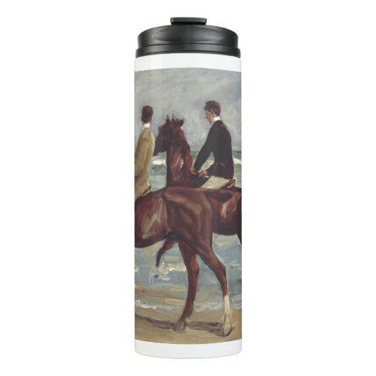 Max Liebermann: Twee ruiters op het strand Kunst Thermosbeker (Voorkant)