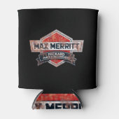 Max Merritt Auto Onderdelen Koelbox Rusty Logo Blikjeskoeler (Voorkant)