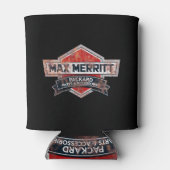 Max Merritt Auto Onderdelen Koelbox Rusty Logo Blikjeskoeler (Achterkant)