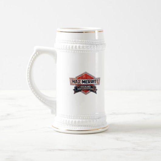 Max Merritt Auto-onderdelen Stein Rusty Logo Beer  Bierpul (Links)