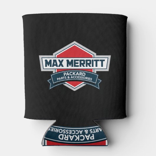Max Merritt Auto Parts Koelbox Standaard Logo Blikjeskoeler (Achterkant)