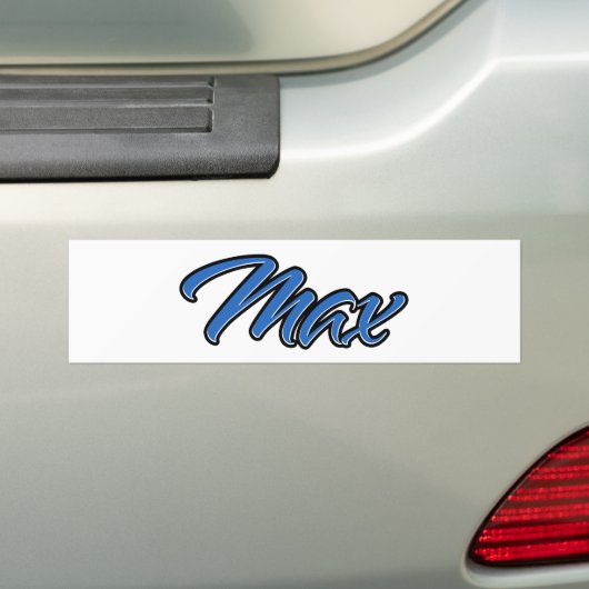 Max Name blue Aufkleber Sticker Autoaufkleber (Op auto)