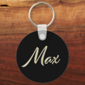 Max Name whitegold Button Schlüsselanhänger Sleutelhanger (Voorkant)