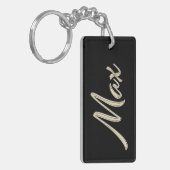 Max Name whitegold Schlüsselanhänger Anhänger Sleutelhanger (Voorkant Links)