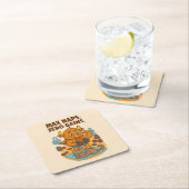 Max Naps, Zero Gains - Grappige Bullio Gym Cat Kartonnen Onderzetters (Insitu)