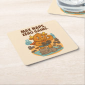 Max Naps, Zero Gains - Grappige Bullio Gym Cat Kartonnen Onderzetters (Schuin)