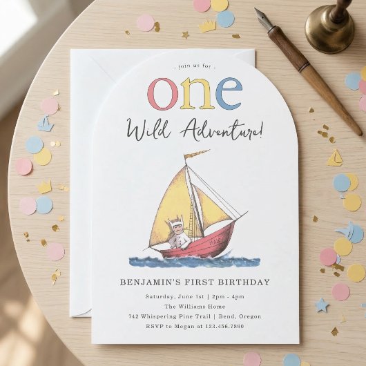 Max | One Wild Adventure 1st Birthday  Kaart