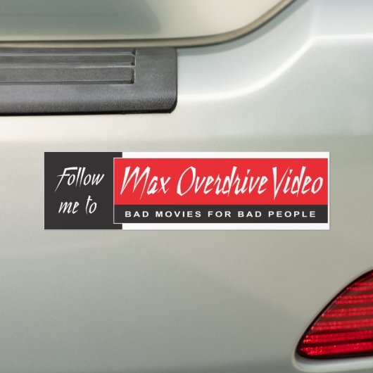 Max. overdrive video-Bumpersticker Bumpersticker (Op auto)