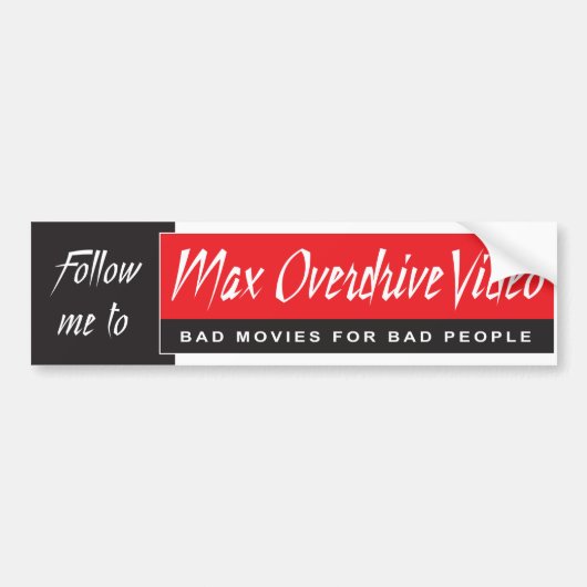 Max. overdrive video-Bumpersticker Bumpersticker (Voorkant)