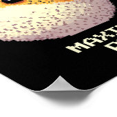 Max Puff behaalde Pixel Pufferfish Retro Gamer Art Poster (Hoek)
