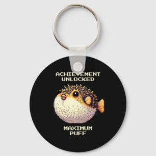 Max Puff behaalde Pixel Pufferfish Retro Gamer Kun Sleutelhanger