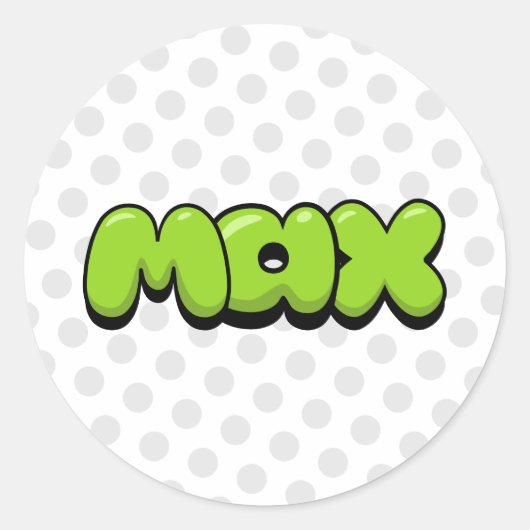 Max Ronde Sticker (Voorkant)