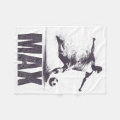 Max Soccer Boys Personalized First Name Max  Fleece Deken (Voorkant (Horizontaal))