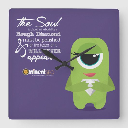 Max - Square Clock Vierkante Klok (Voorkant)