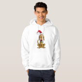 Max the Dog in Santa Hat Hoodie (Voorkant volledig)