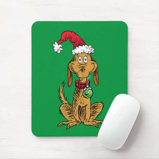 Max the Dog in Santa Hat Muismat (Met muis)