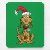 Max the Dog in Santa Hat Muismat (Voorkant)