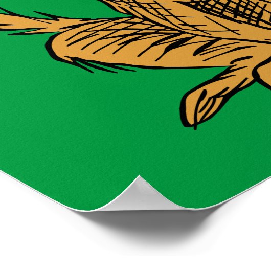 Max the Dog in Santa Hat Poster (Hoek)