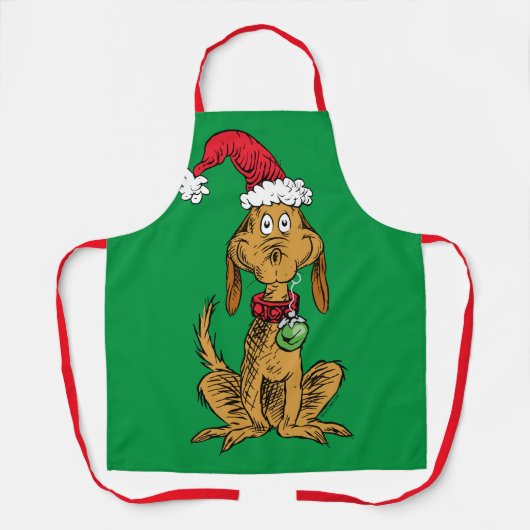 Max the Dog in Santa Hat Schort (Voorkant)