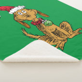 Max the Dog in Santa Hat Sherpa Deken (3/4)