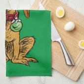 Max the Dog in Santa Hat Theedoek (Quarter Fold)