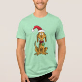 Max the Dog in Santa Hat Tri-Blend Shirt (Voorkant)