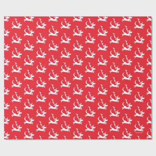 Max the Reindeer Silhouette Cadeaupapier (Vlak)