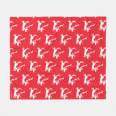 Max the Reindeer Silhouette Fleece Deken (Voorkant (Horizontaal))