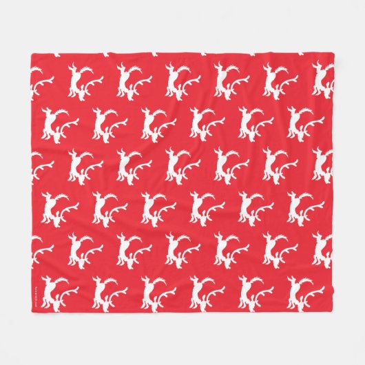 Max the Reindeer Silhouette Fleece Deken (Voorkant (Horizontaal))