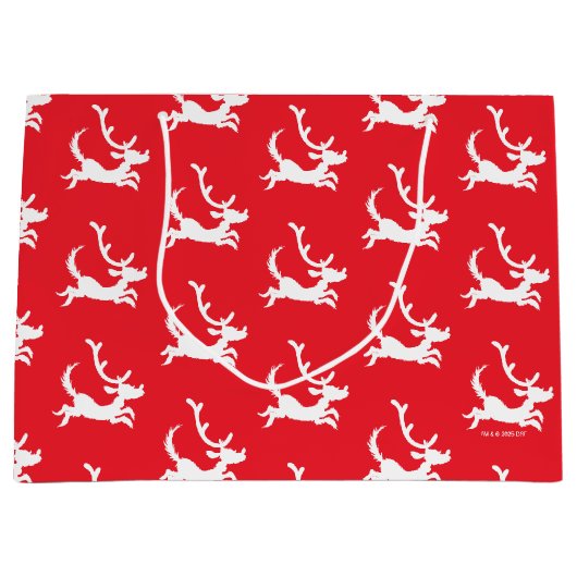 Max the Reindeer Silhouette Groot Cadeauzakje (Voorkant)