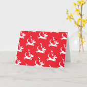 Max the Reindeer Silhouette Kaart (Gele Bloem)