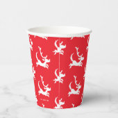 Max the Reindeer Silhouette Papieren Bekers (Rechts)