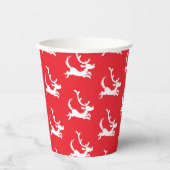 Max the Reindeer Silhouette Papieren Bekers (Voorkant)