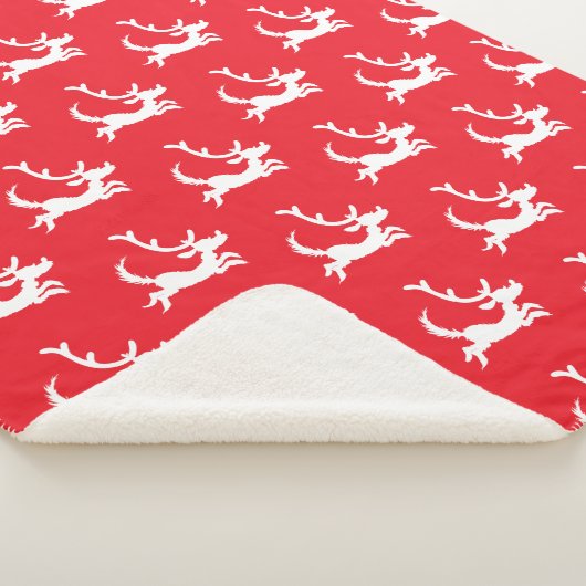 Max the Reindeer Silhouette Sherpa Deken (3/4)