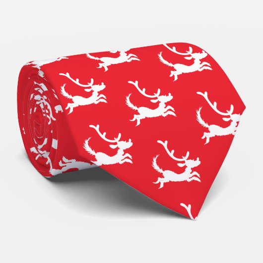 Max the Reindeer Silhouette Stropdas (Opgerold)