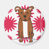 Max | Tropische rode ronde magneet (Voorkant)