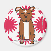 Max | Tropische rode ronde magneet