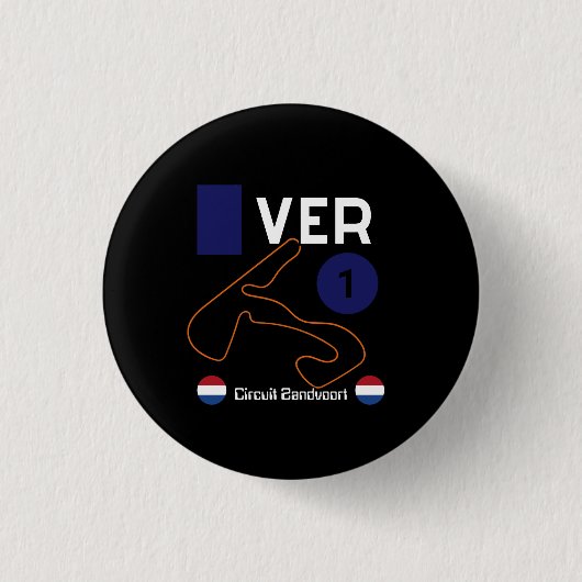 Max Verstappen, Circuit Zandvoort, Formule 1 Ronde Button 3,2 Cm (Voorkant)