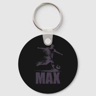 Max Voetbal Jongens Gepersonaliseerde Eerste Naam  Sleutelhanger
