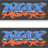 Max Vorname Name Graffiti Aufkleber Sticker (Voorkant)