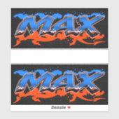 Max Vorname Name Graffiti Aufkleber Sticker (Vel)