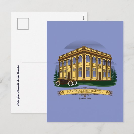 Maxbass Historisch Stadplein Ansichtkaart Feestdagenkaart (Voorkant / Achterkant)