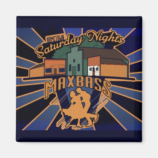 Maxbass zaterdagnacht magneet (Voorkant)