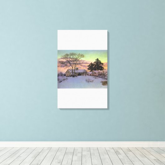Maxfield Parrish - Afterglow Canvas Afdruk (Insitu (Houten vloer))