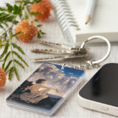 Maxfield Parrish Air Castles 1904 Vintage Fantasy  Sleutelhanger (Voorkant Rechts)