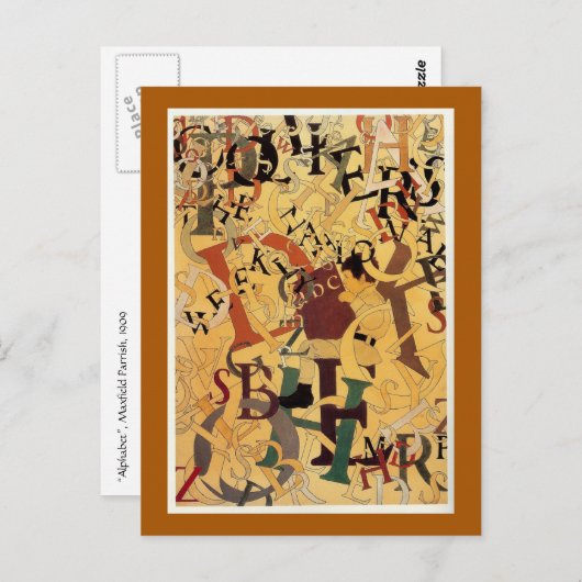 Maxfield Parrish "Alphabet" Briefkaart (Voorkant / Achterkant)