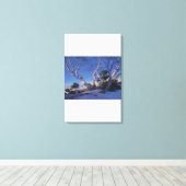 Maxfield Parrish - Berken in de winter Canvas Afdruk (Insitu (Houten vloer))