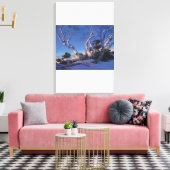 Maxfield Parrish - Berken in de winter Canvas Afdruk (Insitu (Woonkamer))