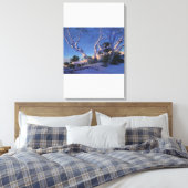 Maxfield Parrish - Berken in de winter Canvas Afdruk (Insitu (Slaapkamer))